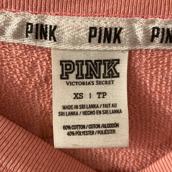 PINK VICTORIA SECRET SWEAT SHIRT SIZE XS - Picture 4 of 4